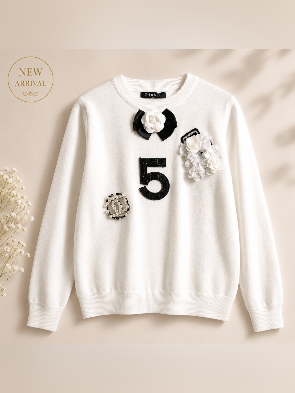 🤍🖤 Women’s Embellished Knit Sweater🤍🖤